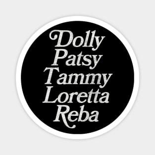 Country Legends  / Retro Style Country Music Fan Gift Magnet